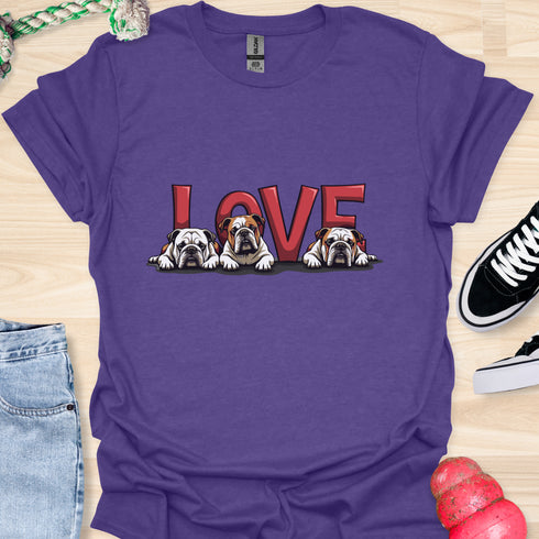 Love is a four legged word - V1 - Cute Dogs T-Shirt